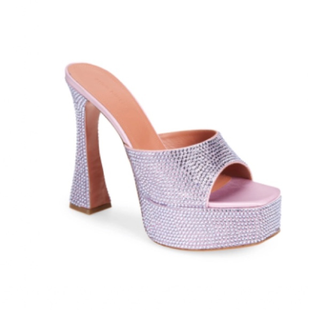 Amina Muaddi Dalia Crystal Embellished Sandal